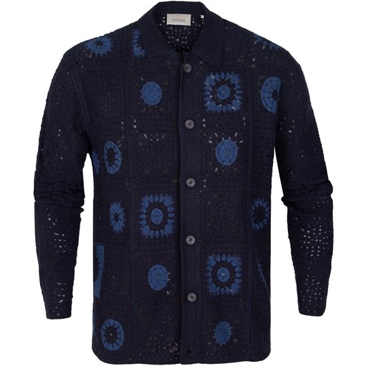 Timeo Crochet Knit Cardigan-new online-Fifth Avenue Menswear