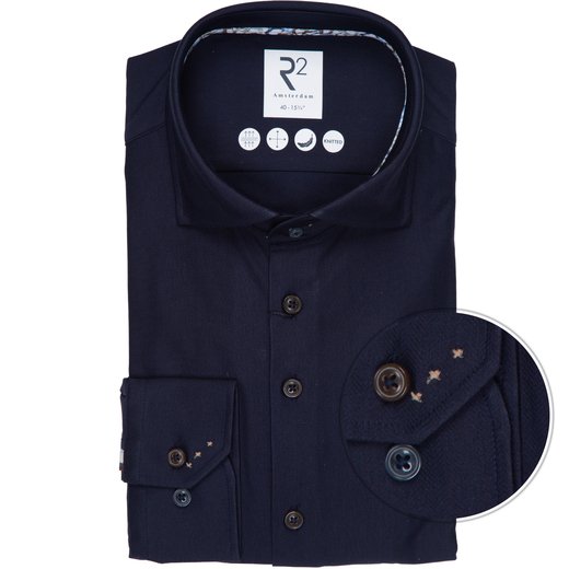 Herringbone Technical Knit Travel Dress Shirt-new-Fifth Avenue Menswear