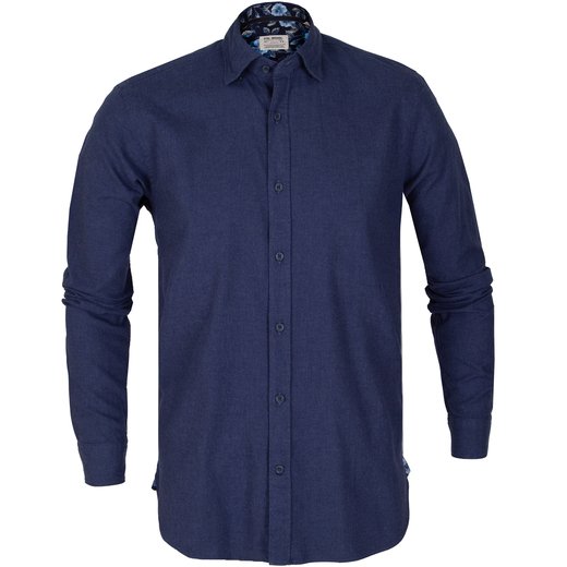 Roma Melange Cotton Flannel Casual Shirt-new-Fifth Avenue Menswear