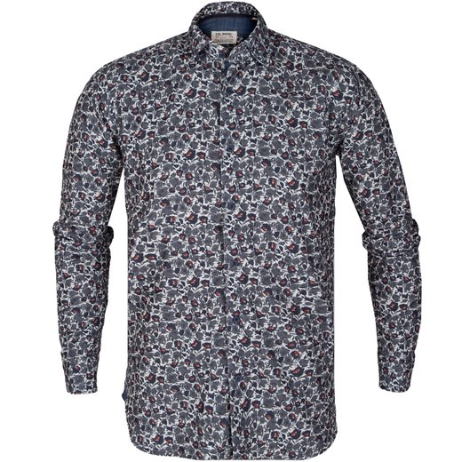 Roma Cotton Corduroy Floral Print Casual Shirt-sale-Fifth Avenue Menswear