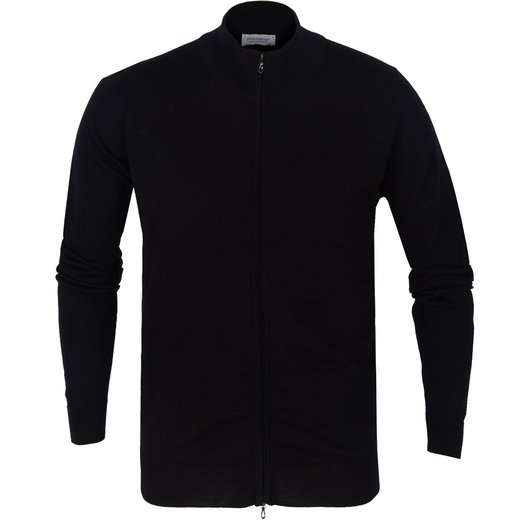 Claygate Luxury Fine Merino Zip-up Turtle Neck Cardigan-knitwear-Fifth Avenue Menswear