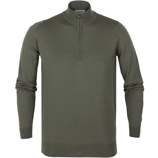 Tapton Luxury Fine Merino 1/4 Zip Pullover-new-Fifth Avenue Menswear