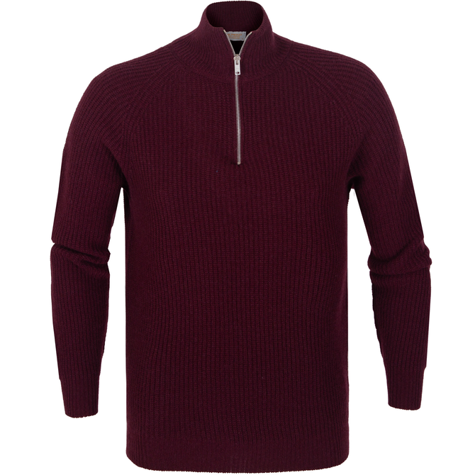 Ryker Luxury Eco Cashmere Chunky Rib 1/4 Zip Turtle