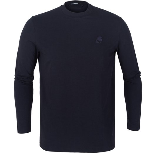 Embroidered Logo Long Sleeve T-Shirt-new-Fifth Avenue Menswear