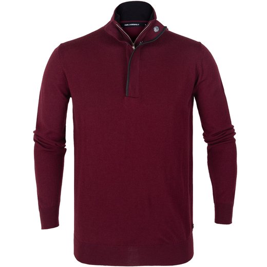 1/4 Zip Merino Turtle With Leather Trim-new-Fifth Avenue Menswear