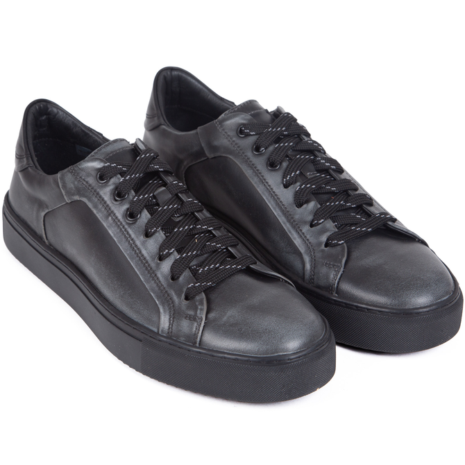 Grey Byron Millenium Leather Sneakers