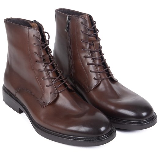 Albert Side Zip Lace-up Casual Boots-new-Fifth Avenue Menswear