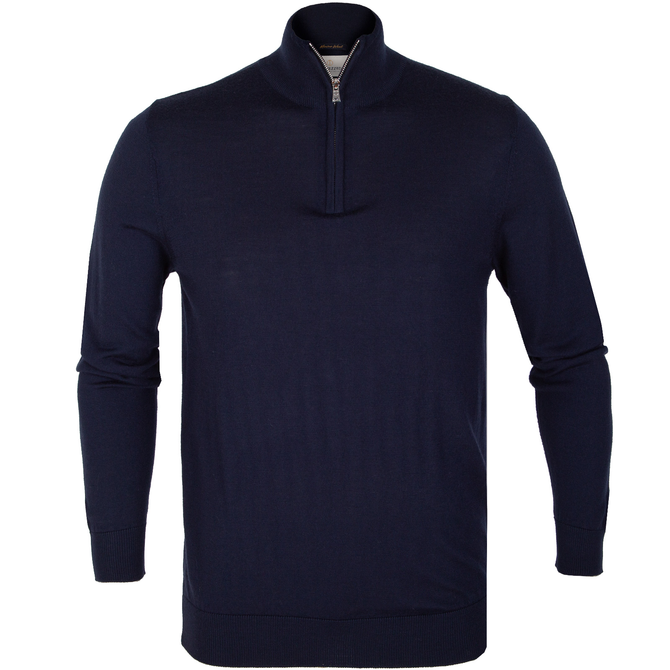 Destin Pure Wool 1/4 Zip Turtle Neck Pullover