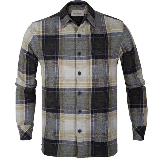 Gus Brushed Knit Check Casual Shirt-new-Fifth Avenue Menswear