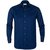 Slim Fit Satin Indigo Casual Shirt