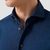 Contemporary Fit Satin Indigo Casual Shirt