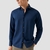 Slim Fit Satin Indigo Casual Shirt
