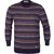 Wool/Mohair Blend Stripe Knit Pullover