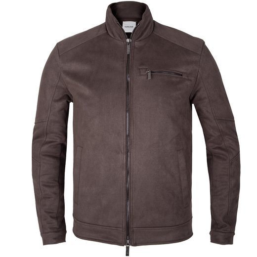 Faux Suede Padded Casual Jacket-new-Fifth Avenue Menswear