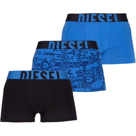 Damien 3 Pack Plain & Print  Boxer Trunks-new-Fifth Avenue Menswear