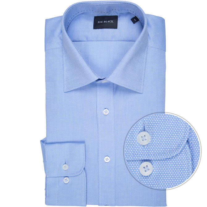 Tapered Fit Dobby Cotton Dress Shirt