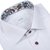 Slim Fit Luxury Cotton Twill Dress Shirt With Paisley Print Trim