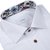 Contemporary Fit Luxury Cotton Twill Dress Shirt With Paisley Print Trim
