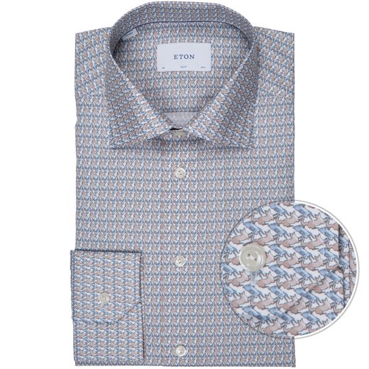 Slim Fit Luxury Cotton Foxes & Rabbits Print Shirt-new-Fifth Avenue Menswear