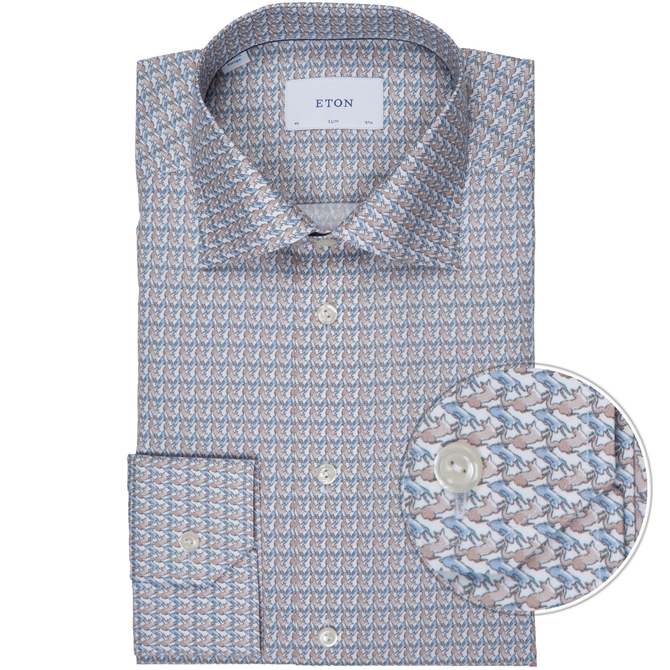 Slim Fit Luxury Cotton Foxes & Rabbits Print Shirt