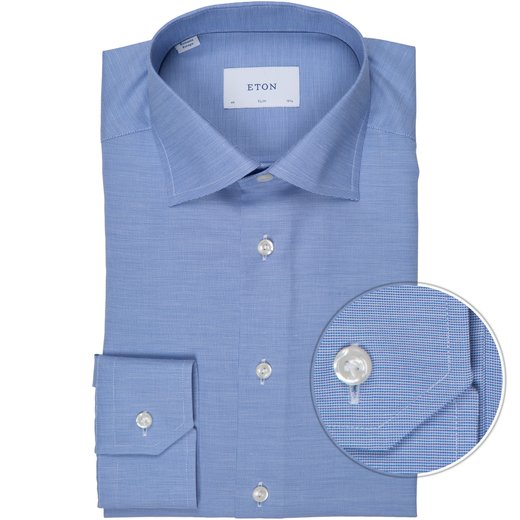 Slim Fit Luxury Cotton Micro Check Oxford Shirt-new-Fifth Avenue Menswear