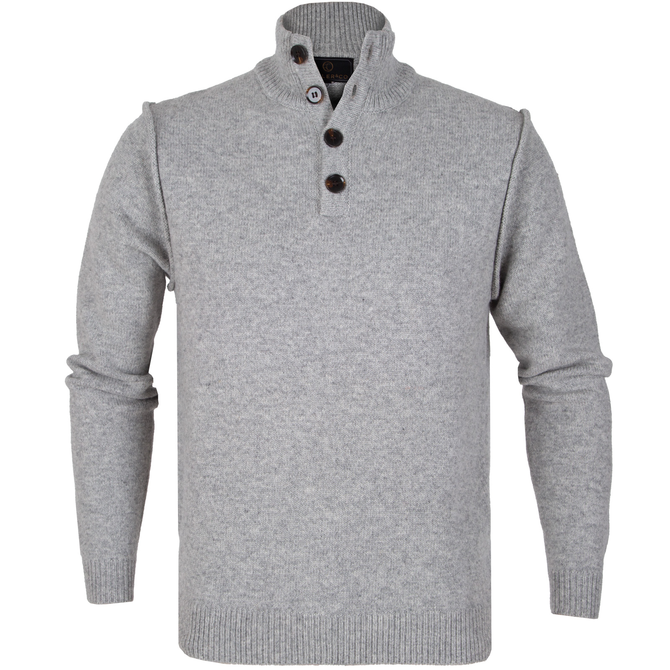 Joshua Rib 1/4 Button Merino Pullover
