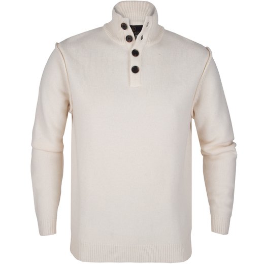 Joshua Rib 1/4 Button Merino Pullover-sale-Fifth Avenue Menswear