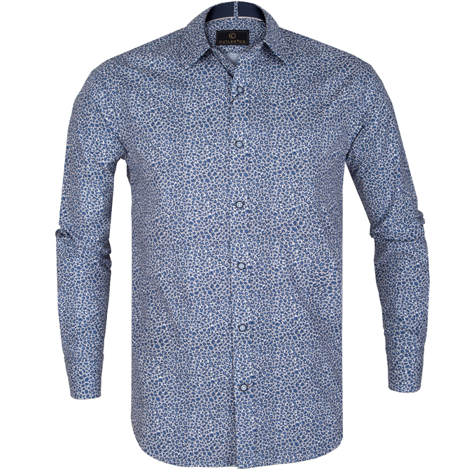 Blake Abstract Print Stretch Cotton Shirt
