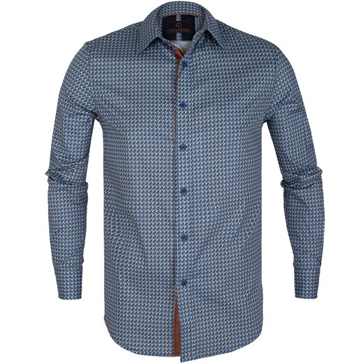 Clyde Retro Geometric Stretch Cotton Shirt-sale-Fifth Avenue Menswear