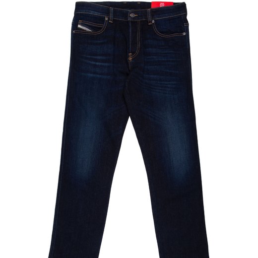 D-Vyl Slim Straight Fit Dark Aged Stretch Denim Jeans-new-Fifth Avenue Menswear