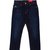 Larkee-Beex Regular Tapered Fit Dark Aged Stretch Denim Jeans