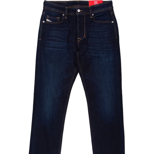 Larkee-Beex Regular Tapered Fit Dark Aged Stretch Denim Jeans-new-Fifth Avenue Menswear