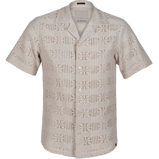 Luca Loose Fit Crochet Short Sleeve Shirt-new-Fifth Avenue Menswear