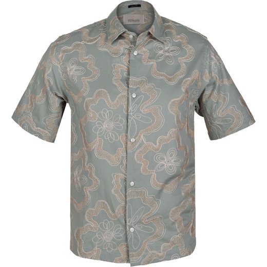 Dylan Embroidered Short Sleeve Casual Shirt-new-Fifth Avenue Menswear