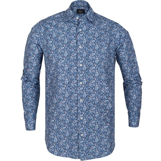 Sebastiano Small Floral Print Casual Cotton Shirt-new-Fifth Avenue Menswear