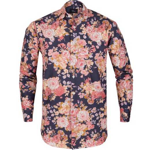 Sebastiano Floral Print Casual Cotton Shirt-new-Fifth Avenue Menswear