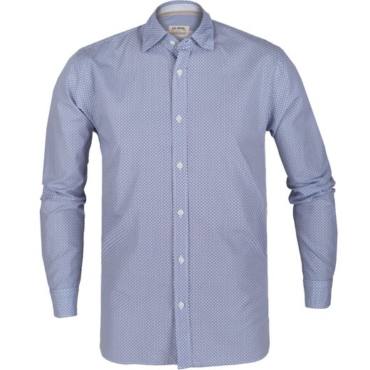 Roma Dobby Stripe Casual Cotton Shirt-new-Fifth Avenue Menswear