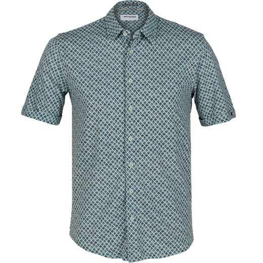 Geometric Print Casual Cotton Casual Shirt-new-Fifth Avenue Menswear