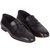 Crest Black Leather Loafers