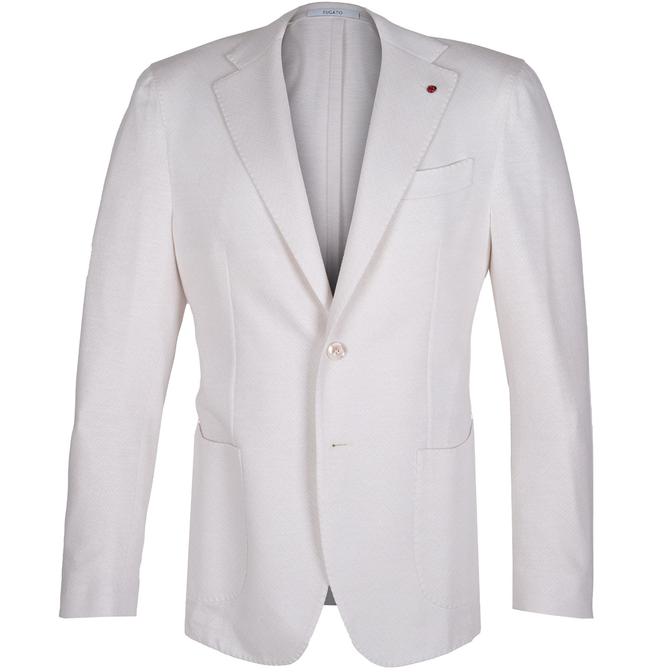 Luxury Herringbone Weave Blazer