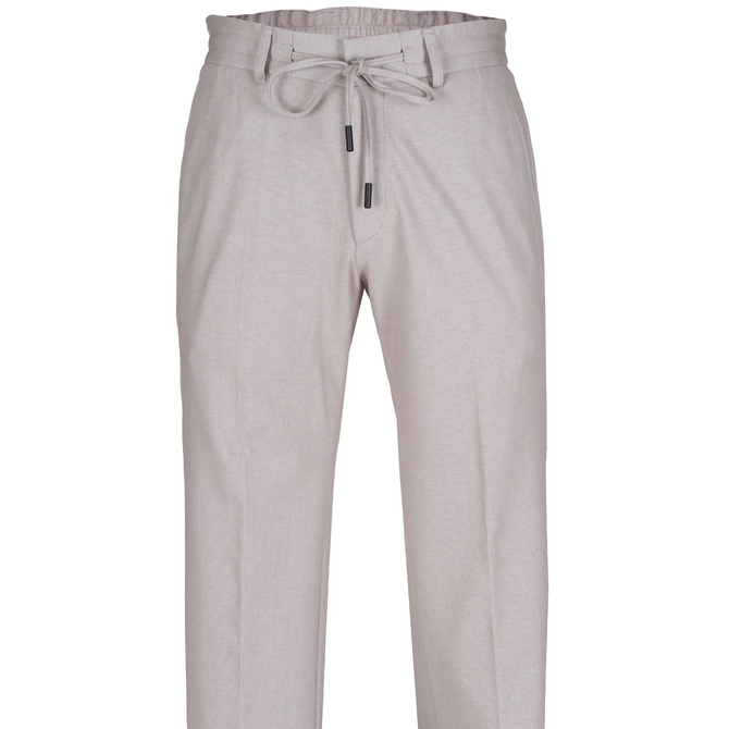 Pace Drawstring Knit Micro Pattern Dress Trousers