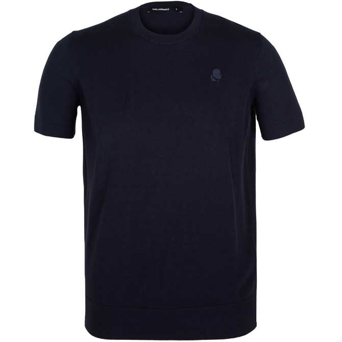 Short Sleeve Cotton Knit Crew Neck