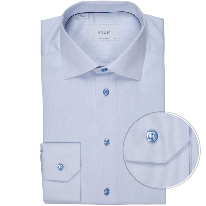 Contemporary Fit Luxury Cotton Dobby Weave Dress Shirt
