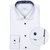 Contemporary Fit Luxury Cotton Twill Dress Shirt With Floral Print Trim