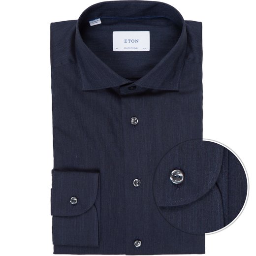 Contemporary Fit Herringbone Melange Dress Shirt-new-Fifth Avenue Menswear
