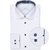 Slim Fit Luxury Cotton Twill Dress Shirt With Floral Print Trim