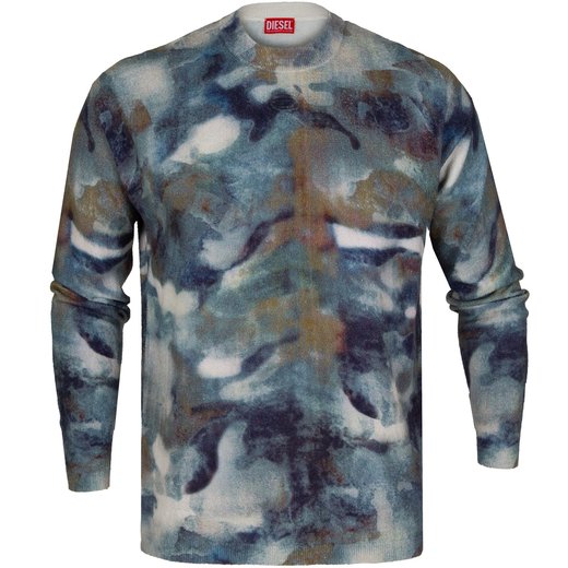 Illum Sponge Yarn Camo Print Pullover-new-Fifth Avenue Menswear
