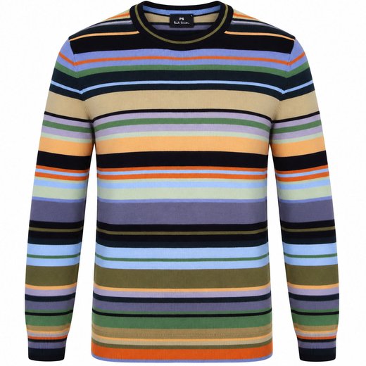 Multi Stripe Fine Merino Pullover-new-Fifth Avenue Menswear