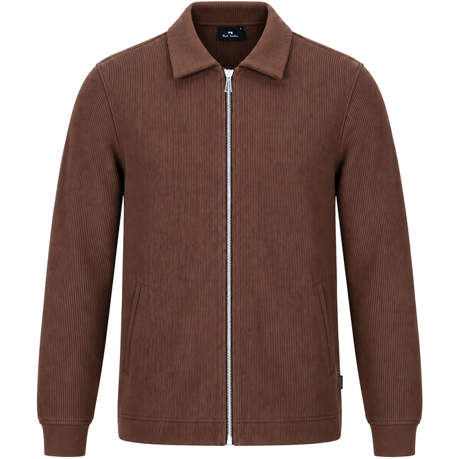 Zip-up Ribbed Sweat Jacket
