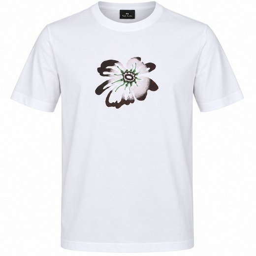 Organic Cotton Flower Print T-Shirt-new-Fifth Avenue Menswear